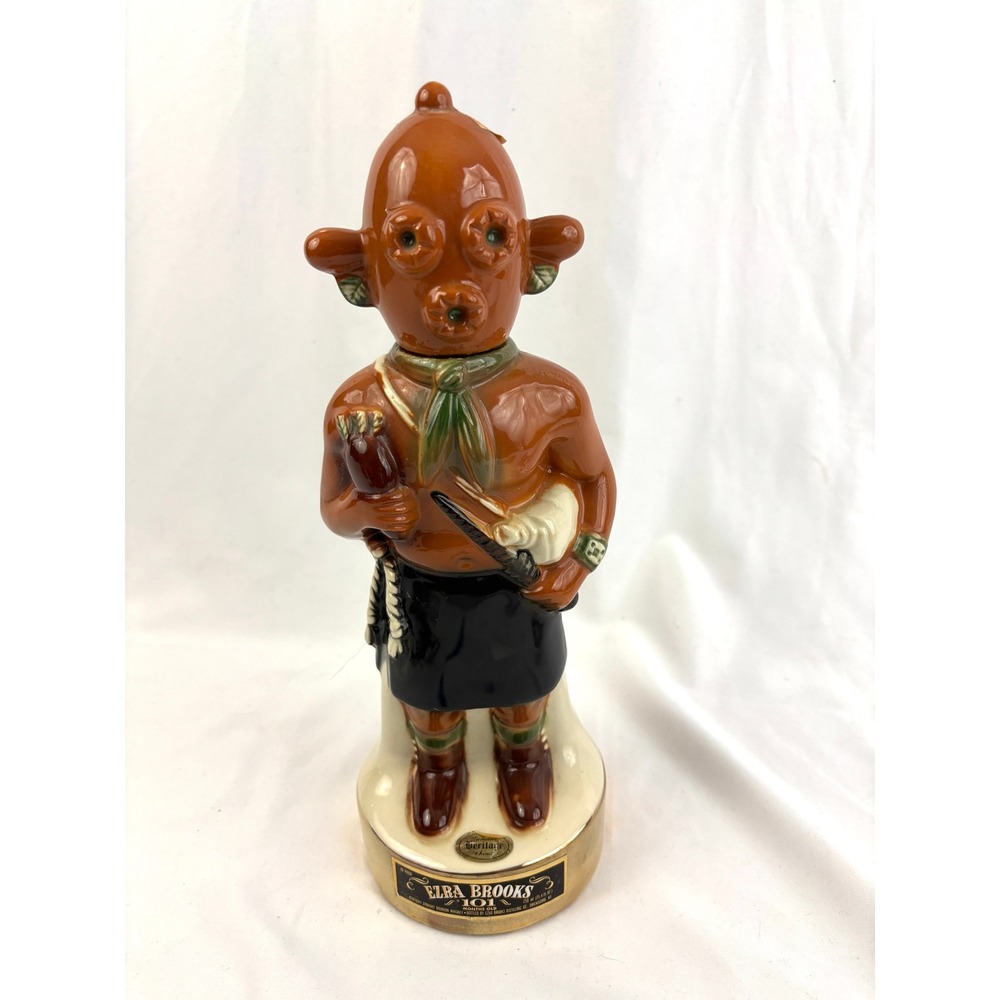 Vintage 1978 Ezra Brooks Hopi Kachina Decanter #7‎ Heritage China 13" Empty